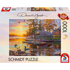 Schmidt Darrell Bush: Boathouse with Canoes Jigsaw Puzzle (1000 Pieces)
