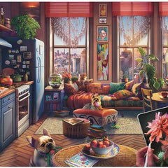 Ravensburger Cozy Boho Studio Jigsaw Puzzle (500 XL Extra Large Pieces)