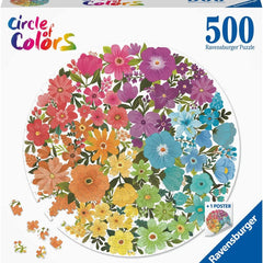 Ravensburger Flowers Circles of Colours Circular Jigsaw Puzzle (500 Pieces)