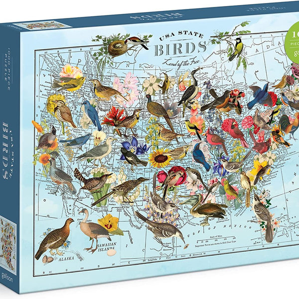 Galison USA State Birds, Wendy Gold  Jigsaw Puzzle (1000 Pieces)