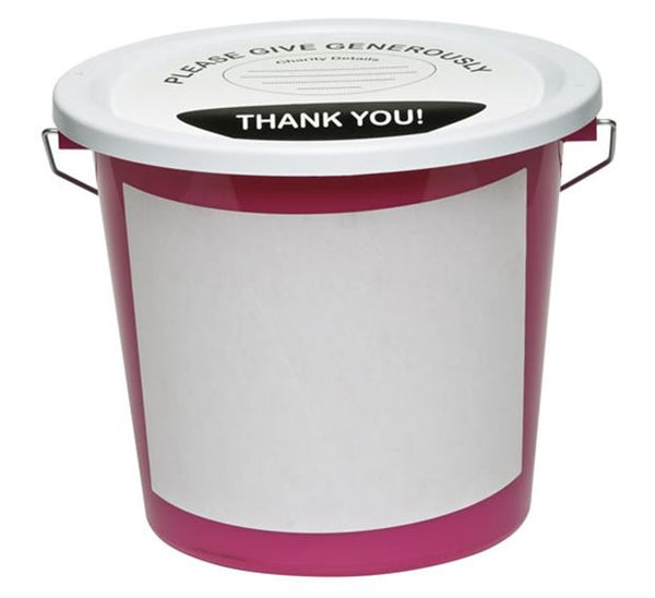 2 Front Labels for Charity Collection Bucket