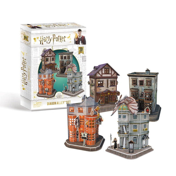 Harry Potter Diagon Alley Complete Collection 4 x 3D Model Jigsaw Puzzles