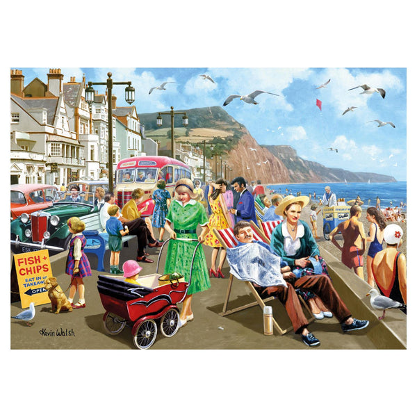 Falcon Deluxe Sidmouth Seafront Jigsaw Puzzle (500 Pieces)