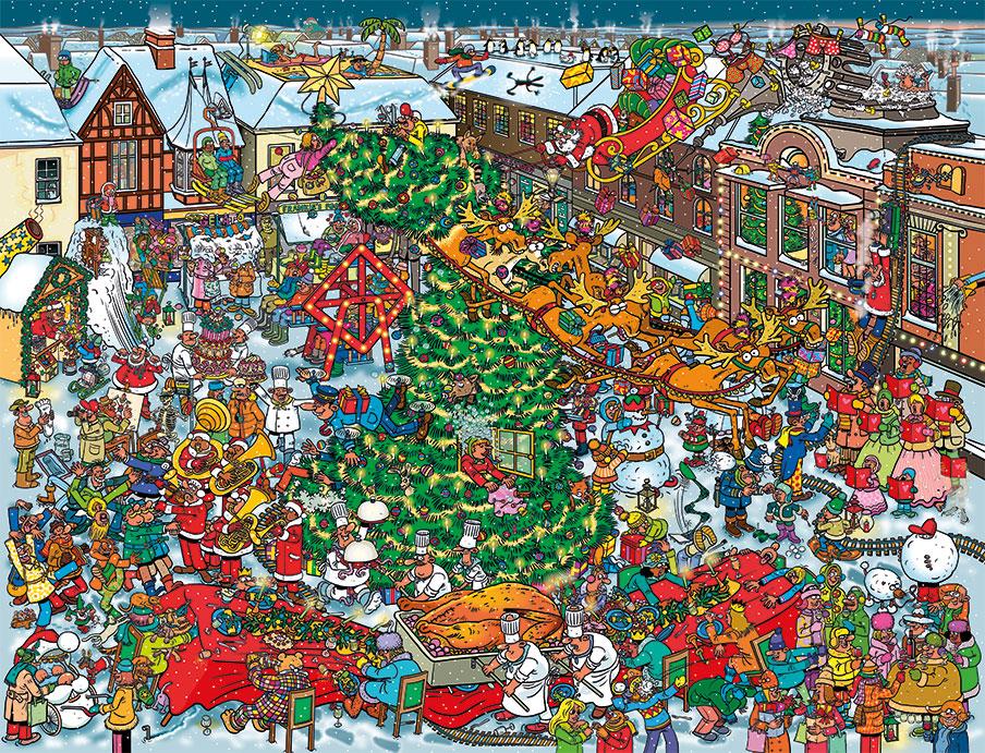 Christmas Street - Bart Slyp Jigsaw Puzzle (1000 Pieces)