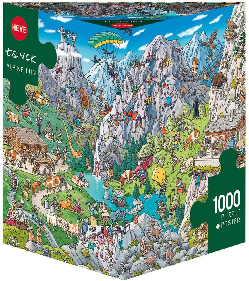 Heye Triangular Alpine Fun, Tanck Jigsaw Puzzle (1000 Pieces)