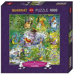 Heye Wildlife Cartoon Classics, Mordillo Quadrat Jigsaw Puzzle (1000 Pieces)