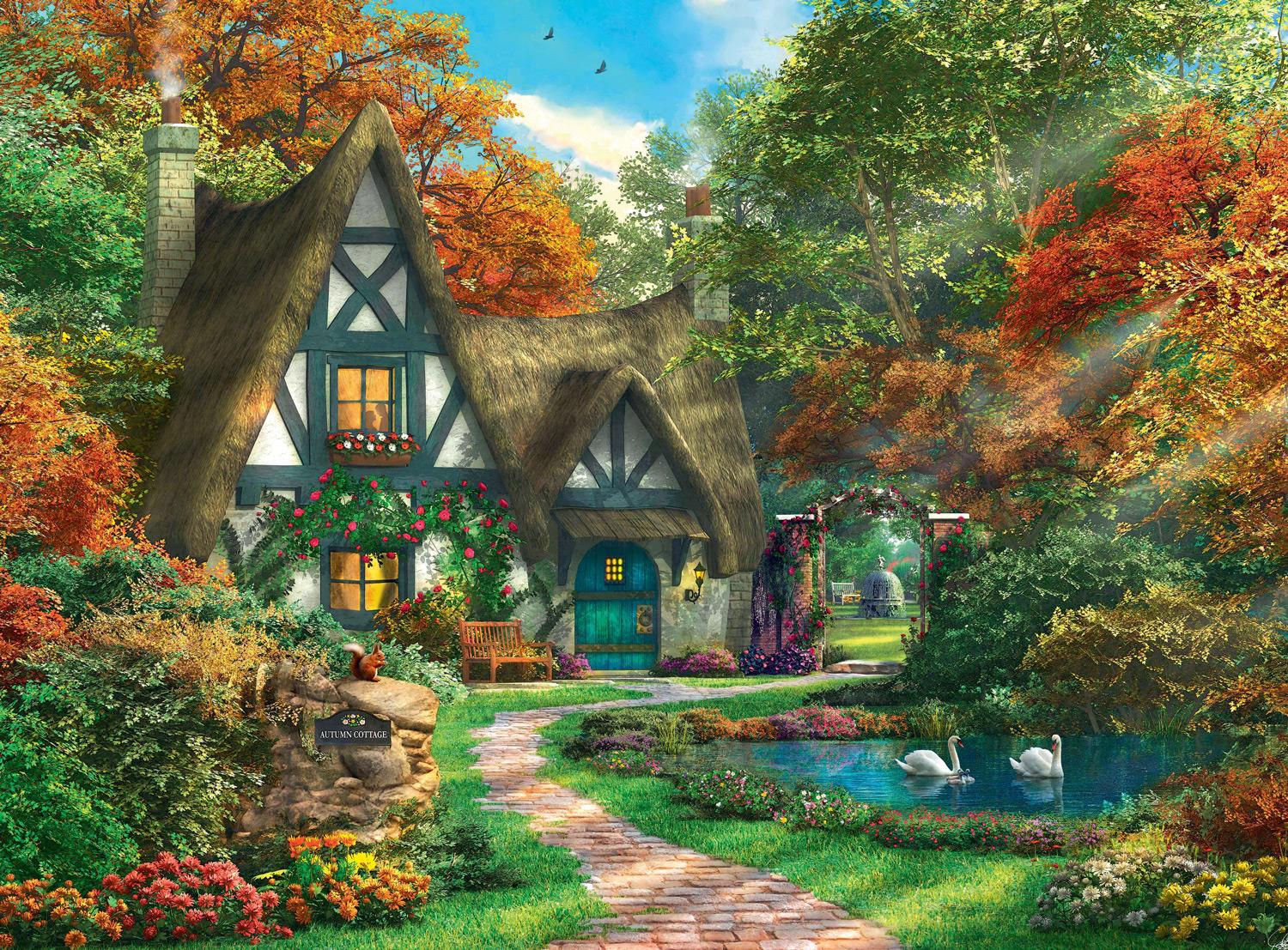 Ravensburger Cottage in Autumn Jigsaw Puzzle (500 Pieces)