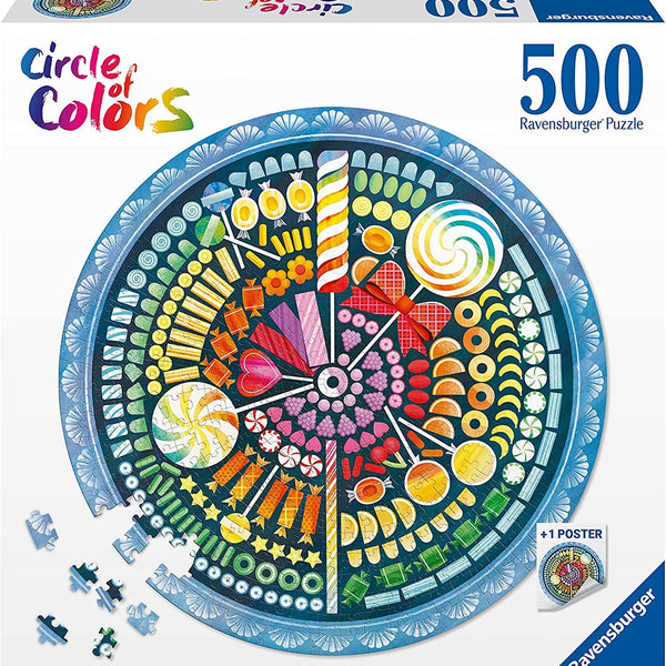 Ravensburger Candies Circle of Colours Circular Jigsaw Puzzle (500 Pieces)