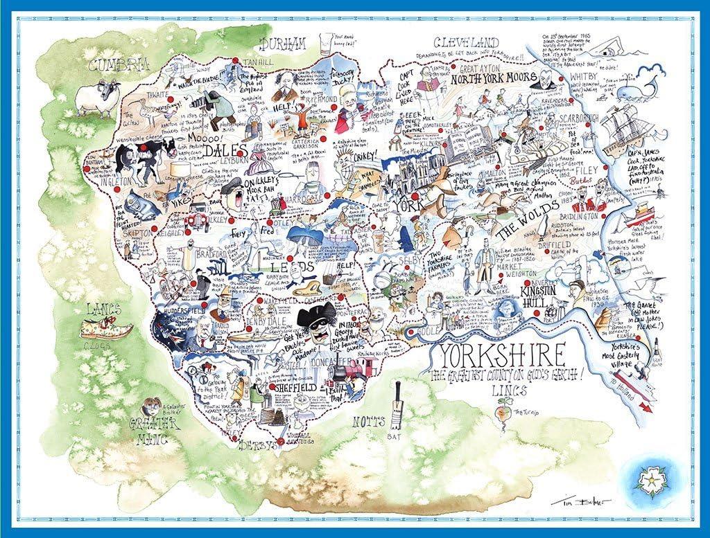Map of Yorkshire, Tim Bulmer Jigsaw Puzzle (1000 Pieces)