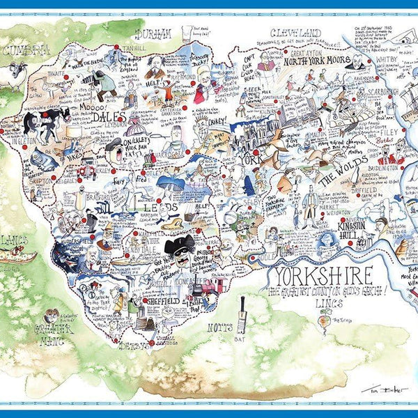 Map of Yorkshire, Tim Bulmer Jigsaw Puzzle (1000 Pieces)