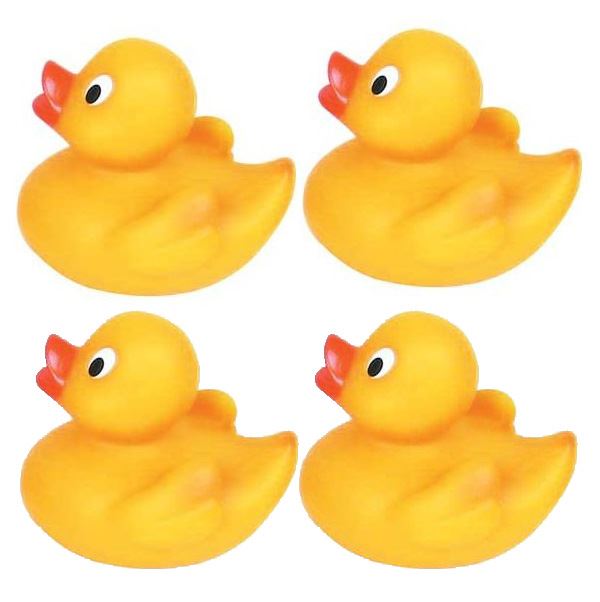 24 Squeezy Rubber Ducks 5cm – Yellow