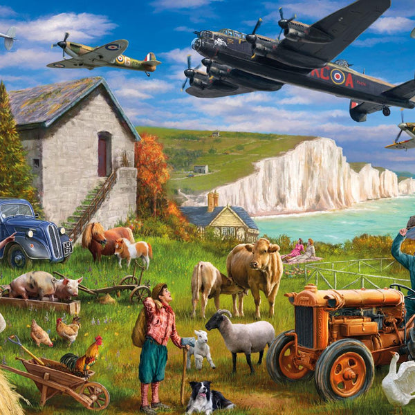 Falcon Deluxe Flight over Dover Jigsaw  Puzzle (1000 Pieces)