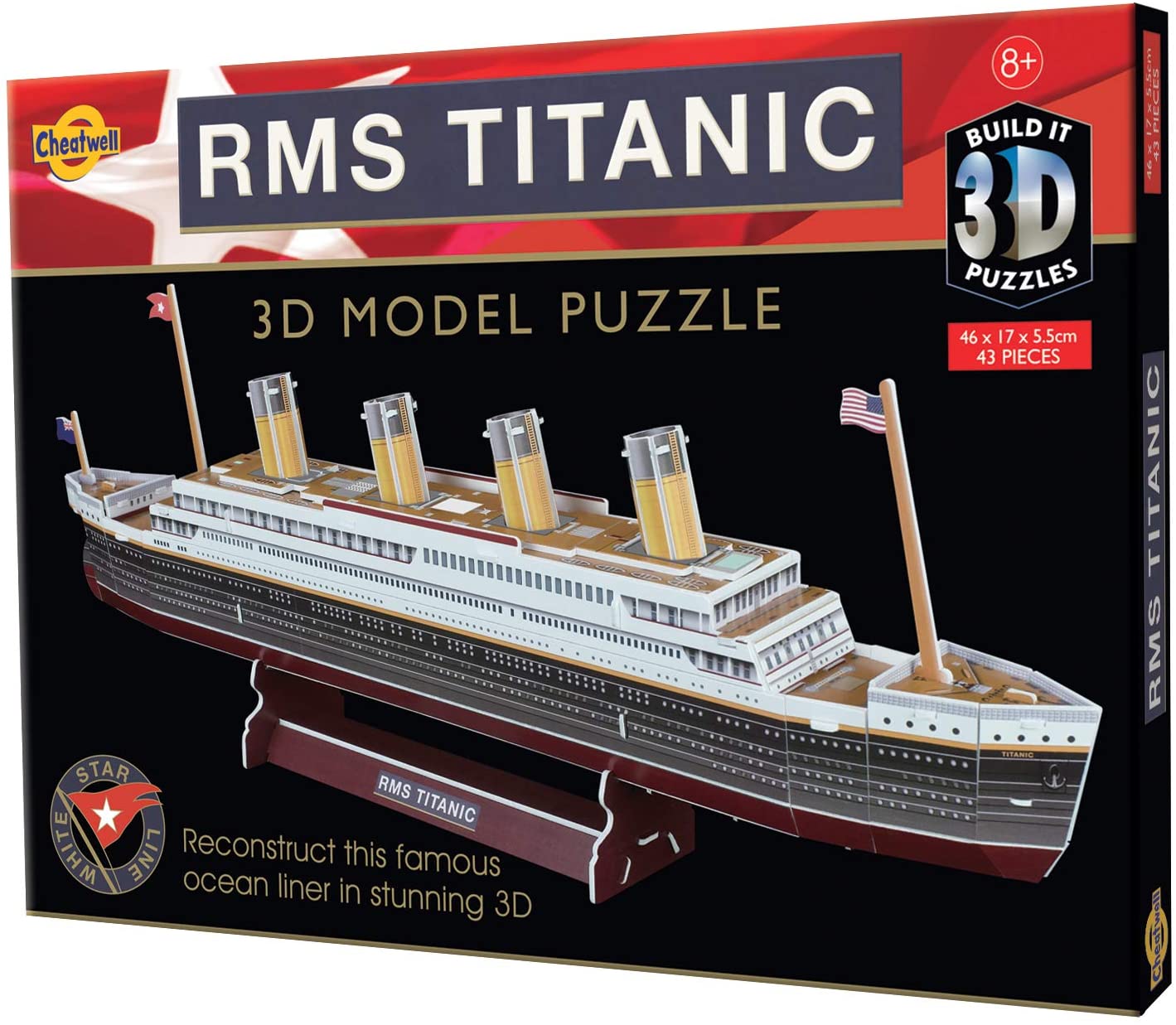 Build Your Own 3D Puzzle Model Kit - RMS Titanic (43 Pieces)