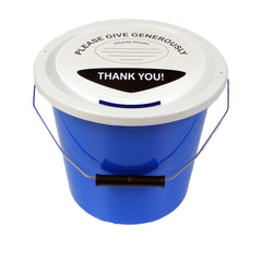 Charity Collection Bucket with Lid - 5 Litres