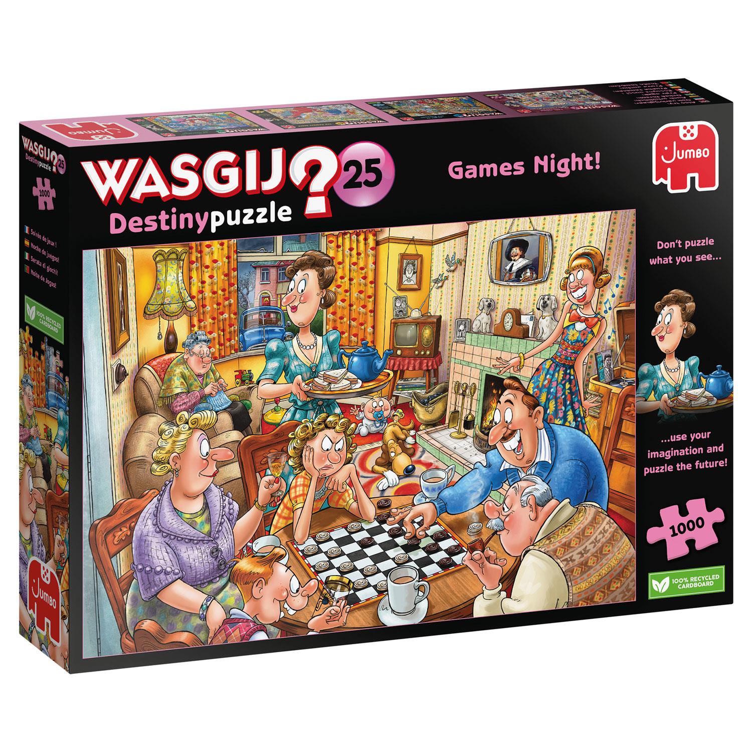 Wasgij Destiny 25 Games Night! Jigsaw Puzzle (1000 Pieces)