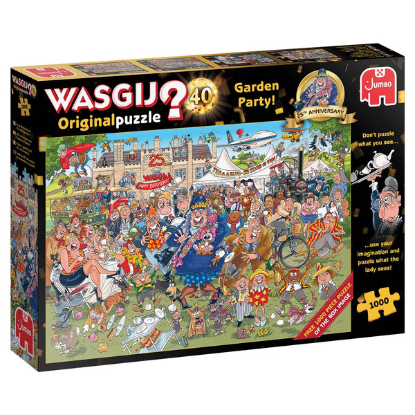 Wasgij Original 40 25th Anniversary Garden Party Jigsaw Puzzle (1000 Pieces) & Free Puzzle