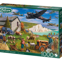 Falcon Deluxe Flight over Dover Jigsaw  Puzzle (1000 Pieces)