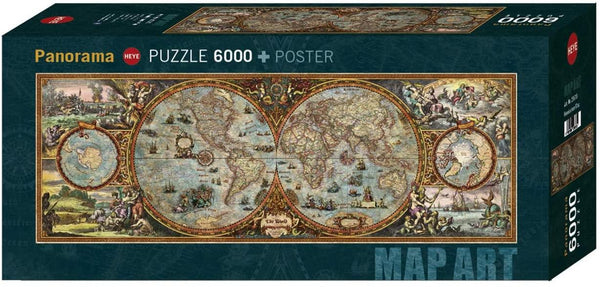 Heye Hemisphere Map Panorama Jigsaw Puzzle (6000 Pieces)