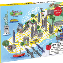 Galison New York City Map Jigsaw Puzzle (1000 Pieces)