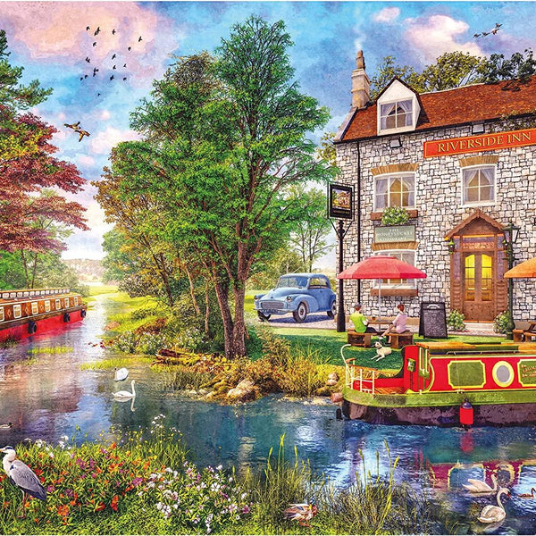 Gibsons Riverside Inn Jigsaw Puzzle (100 XXL Extra Large Pieces)