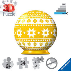 Ravensburger Yellow Christmas Bauble 3D Puzzle-Ball (54 Pieces)