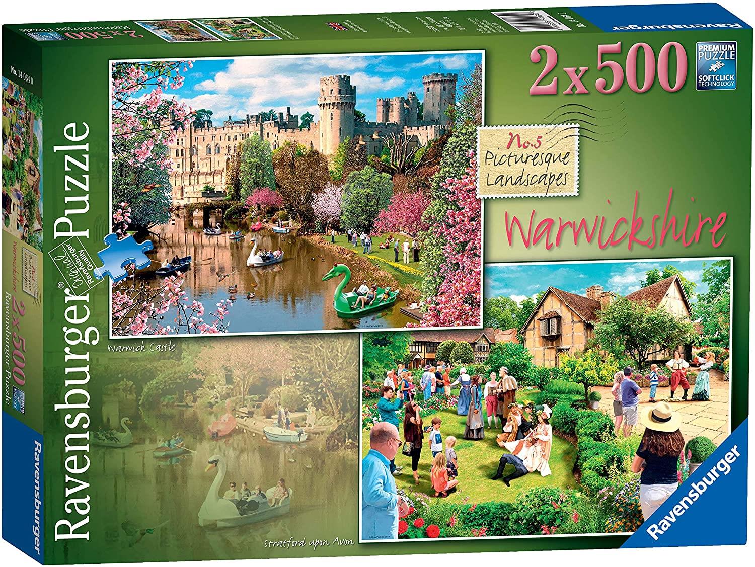 Ravensburger Picturesque Warwickshire Jigsaw Puzzles (2 x 500 Pieces)
