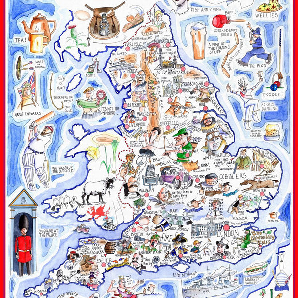 Map Of England - Tim Bulmer Jigsaw Puzzle (1000 Pieces)