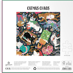 Galison Catmas Chaos Foil Jigsaw Puzzle (500 Pieces)