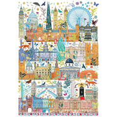 Gibsons London Skyline, White Logo Jigsaw Puzzle (1000 Pieces) DAMAGED  BOX