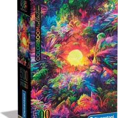 Clementoni Colour Boom Psychedelic Jungle Sunrise Jigsaw Puzzle (500 Pieces) DAMAGED BOX