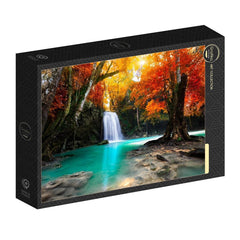 Grafika Deep Forest Waterfall Jigsaw Puzzle (500 Pieces)