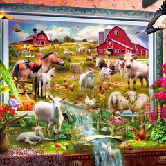 Bluebird Magic Farm Painting Jigsaw Puzzle (1000 Pieces)