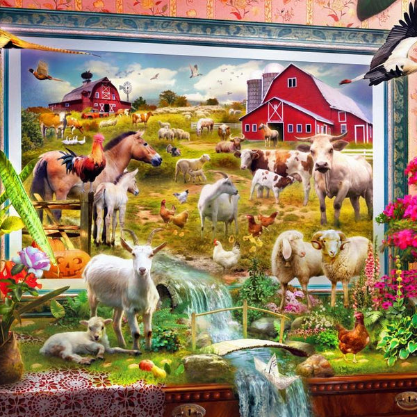 Bluebird Magic Farm Painting Jigsaw Puzzle (1000 Pieces)