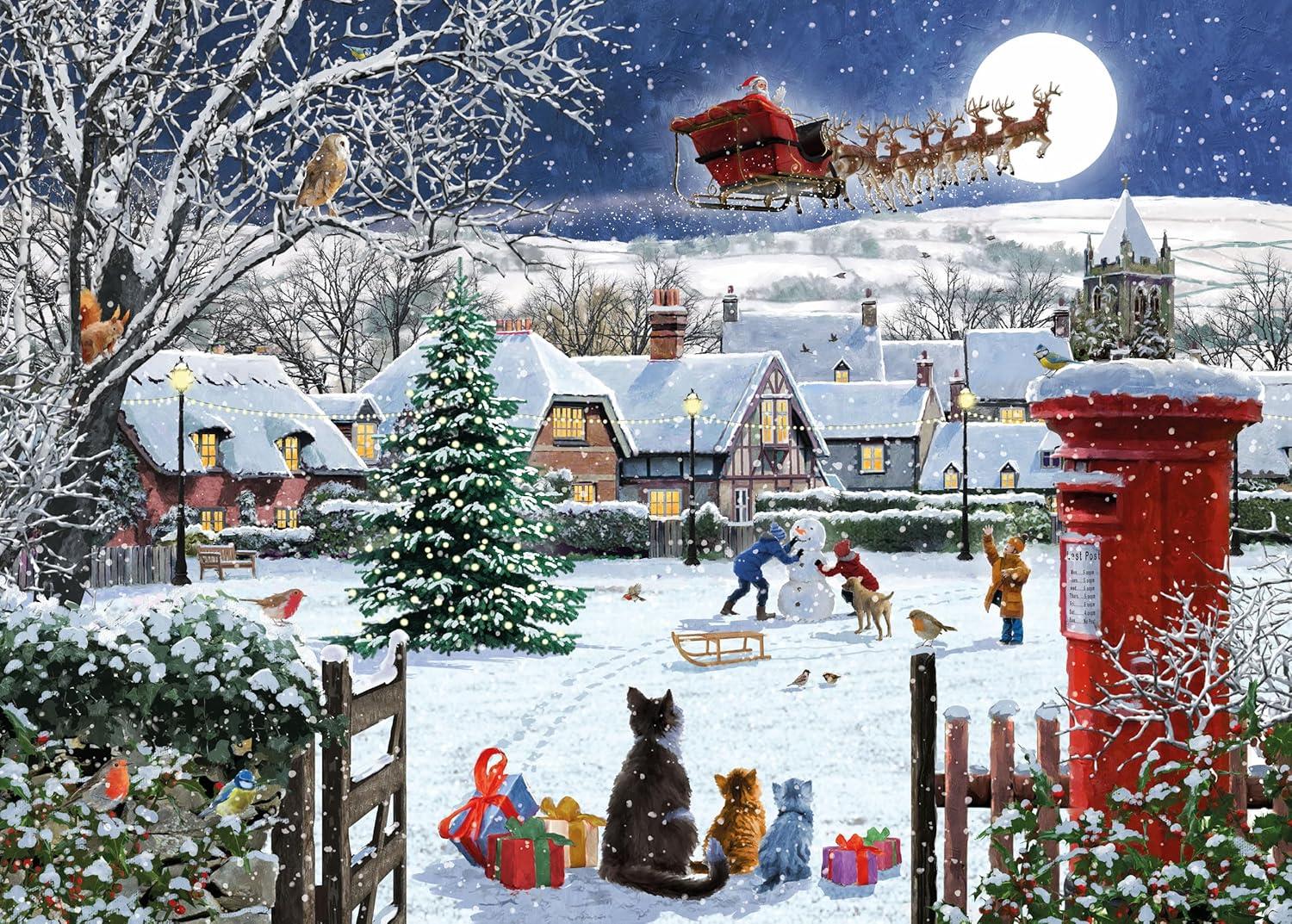 Otter House Santa's Visit Jigsaw Puzzle (1000 Pieces)