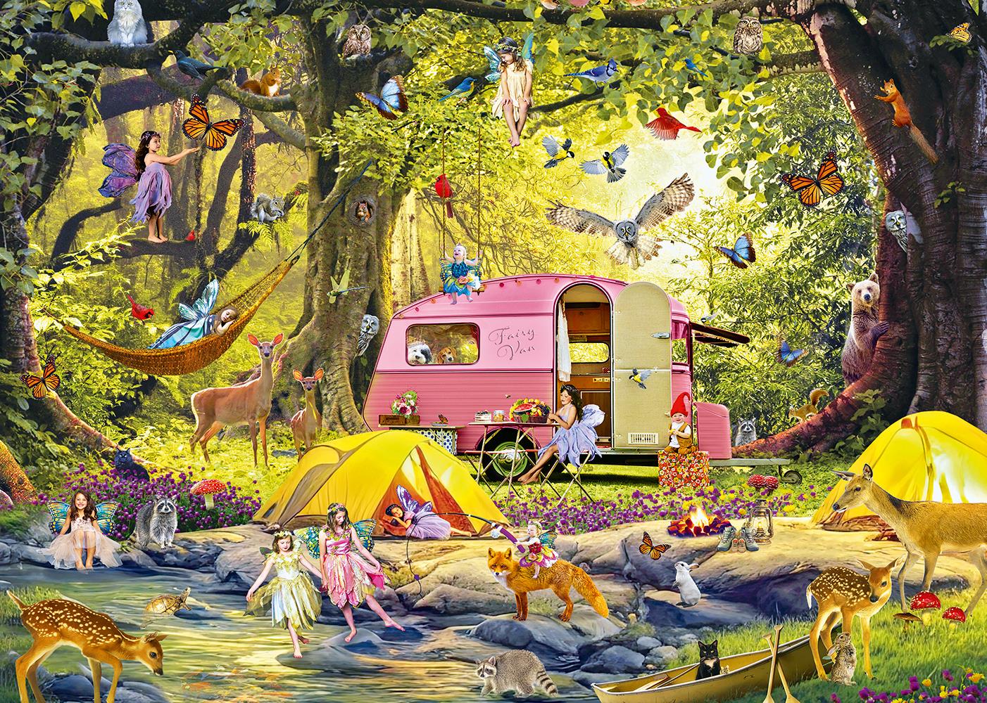 Alipson Camping Des Fees Avec Des Amis De La Foret Jigsaw Puzzle (1000 Pieces)