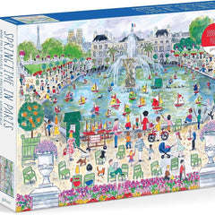 Galison Springtime in Paris, Michael Storrings Jigsaw Puzzle (1000 Pieces) DAMAGED BOX