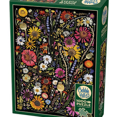 Cobble Hill Flower Press: Happiness  Jigsaw Puzzle (1000 Pieces)