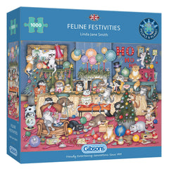Gibsons Feline Festivities Jigsaw Puzzle (1000 Pieces)