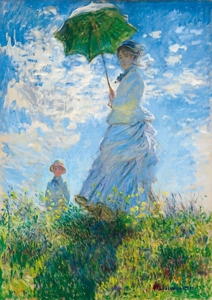 Bluebird Art Monet Woman with a Parasol - Madame Monet and Her Son Jigsaw Puzzle (1000 Pieces)