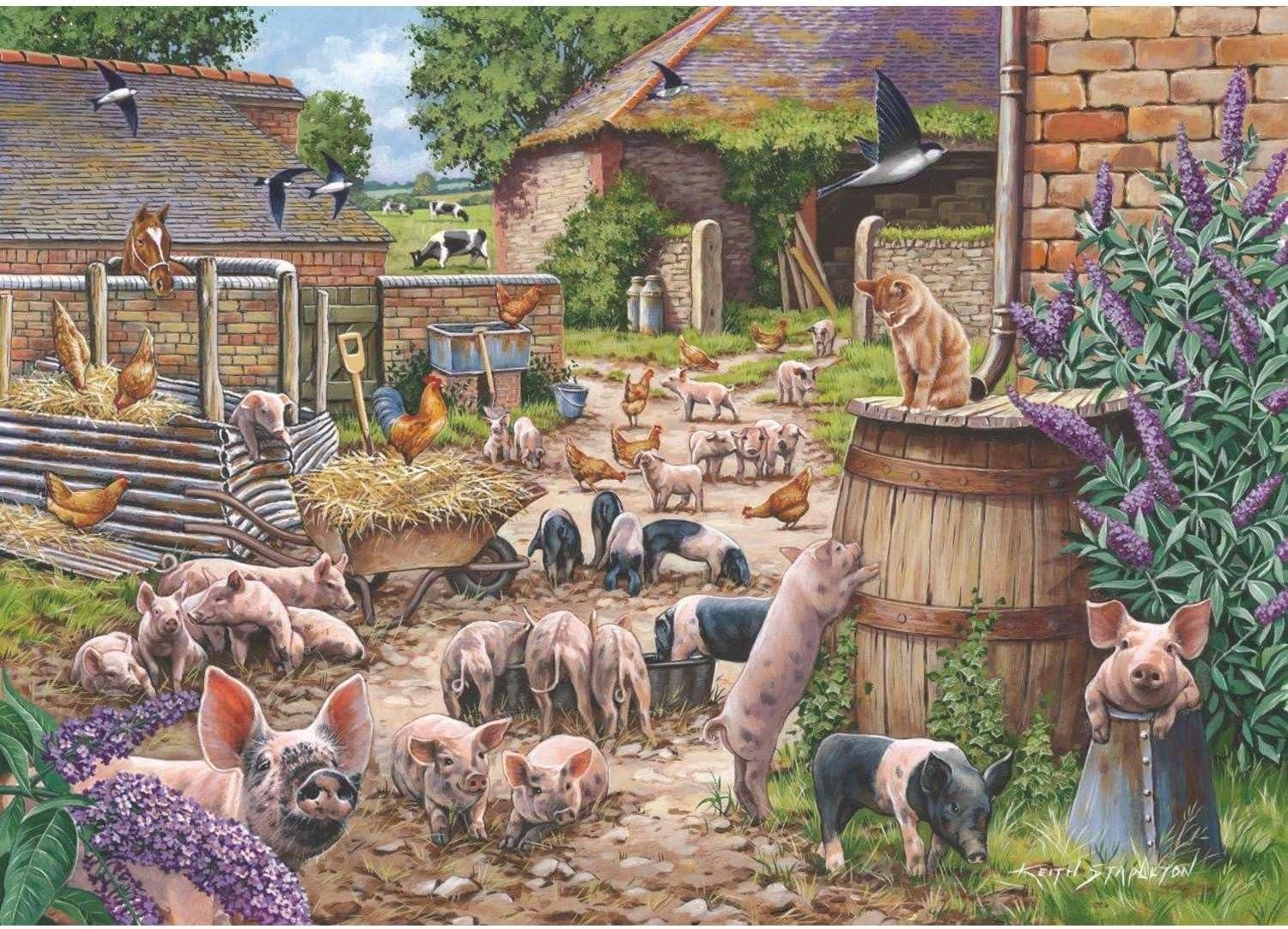 House of Puzzles Piglet Pandemonium Jigsaw Puzzle (500 Pieces)
