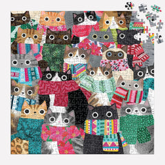 Galison Wintry Cats Jigsaw Puzzle (500 Pieces)