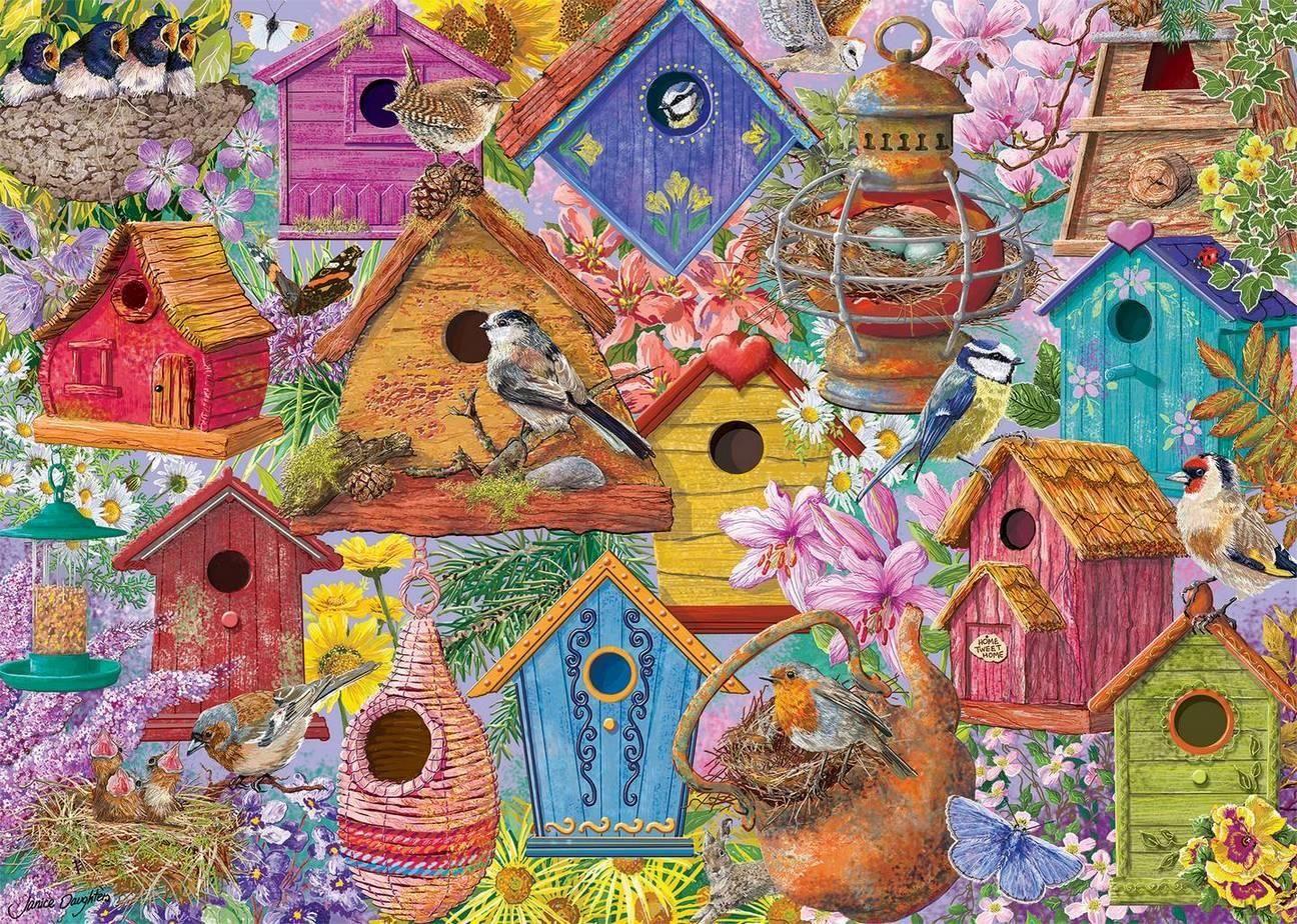 Falcon Bird Nest Village Jigsaw Puzzle (1000 Pieces) JUNE