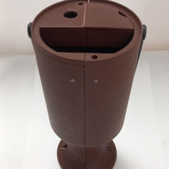 Round Charity Money Collection Box - Brown - CLEARANCE