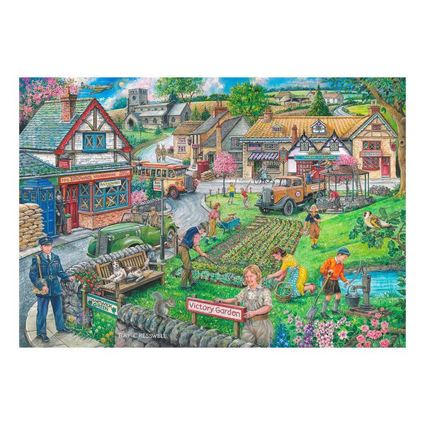 House of Puzzles Wartime Green - Big Jigsaw Puzzle (250 XL Pieces)
