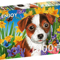 Enjoy Puppy Garden Jigsaw Puzzle (1000 Pieces)