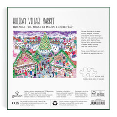 Galison Michael Storrings Holiday Village Market Foil Jigsaw Puzzle (1000 Pieces)