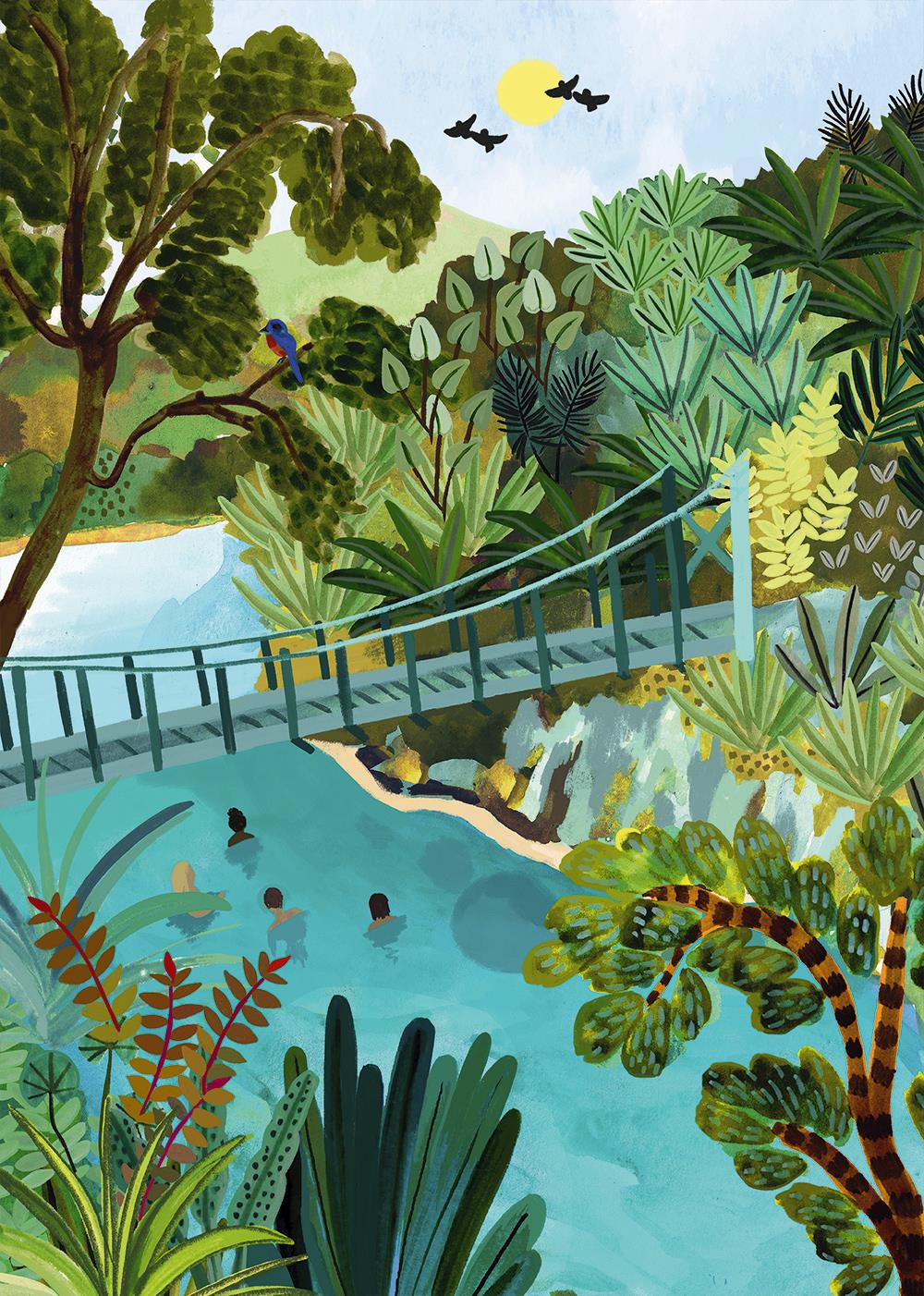 Pieces & Peace Blue Pools NZ Jigsaw Puzzle (500 Pieces)