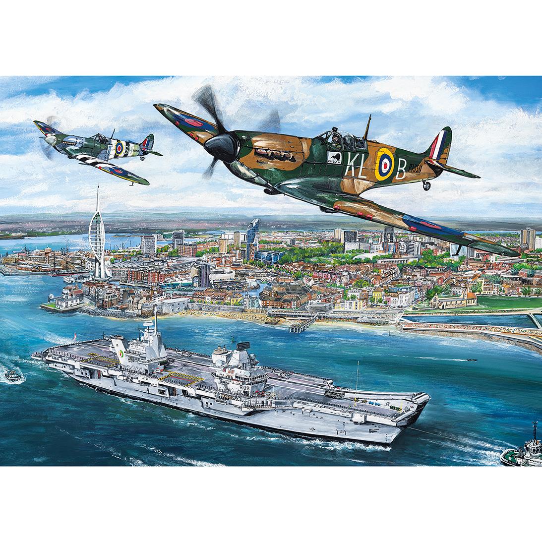 Gibsons Portsmouth Flypast, Help for Heroes Jigsaw Puzzle (1000 Pieces)