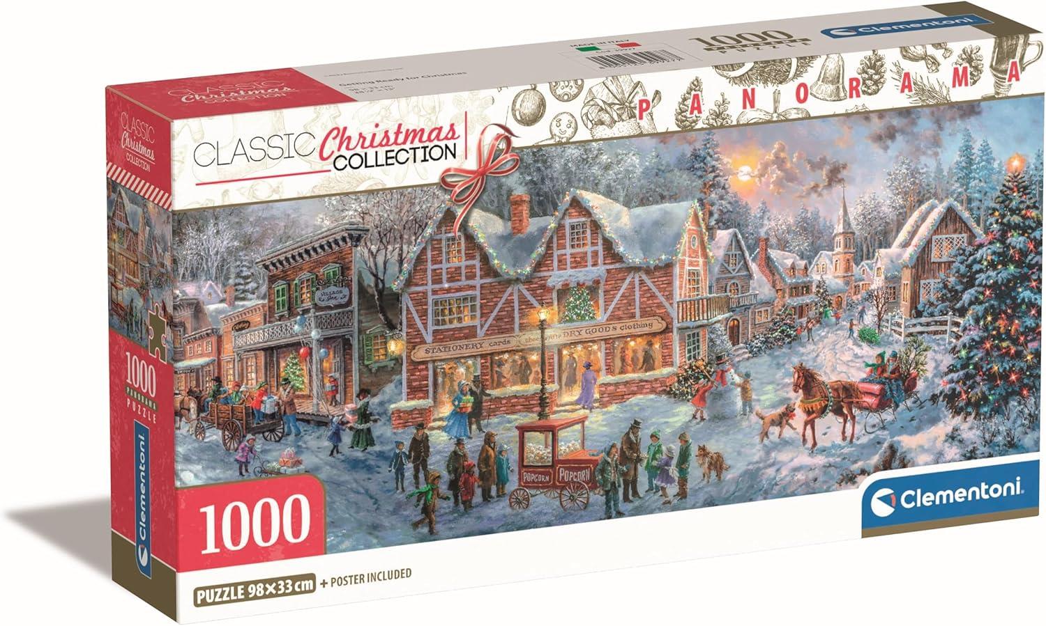Clementoni Getting Ready For Christmas Panorama Jigsaw Puzzle (1000 Pieces) DAMAGED BOX