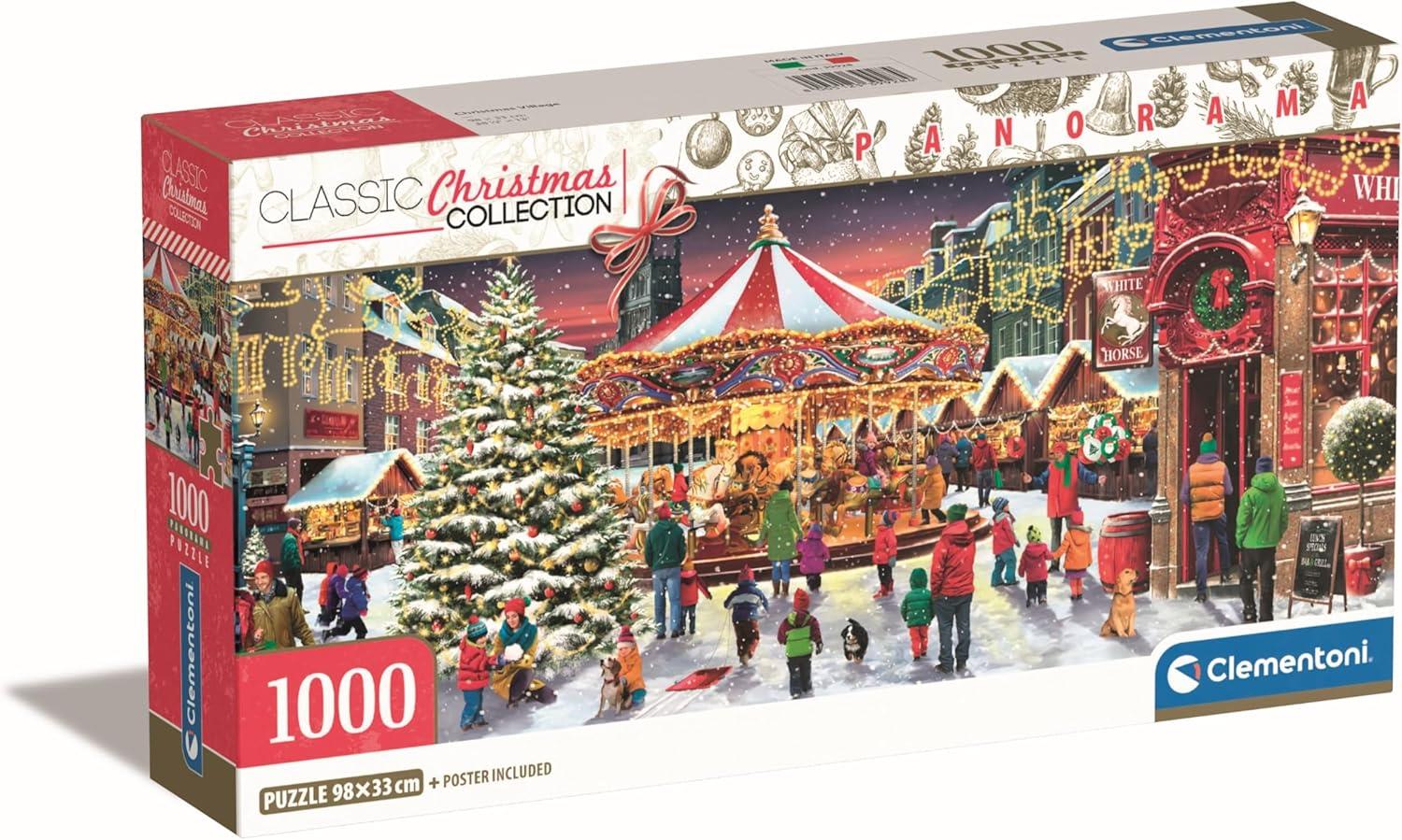 Clementoni Christmas Village Panorama Jigsaw Puzzle 1000 Pieces - New but box not sealed